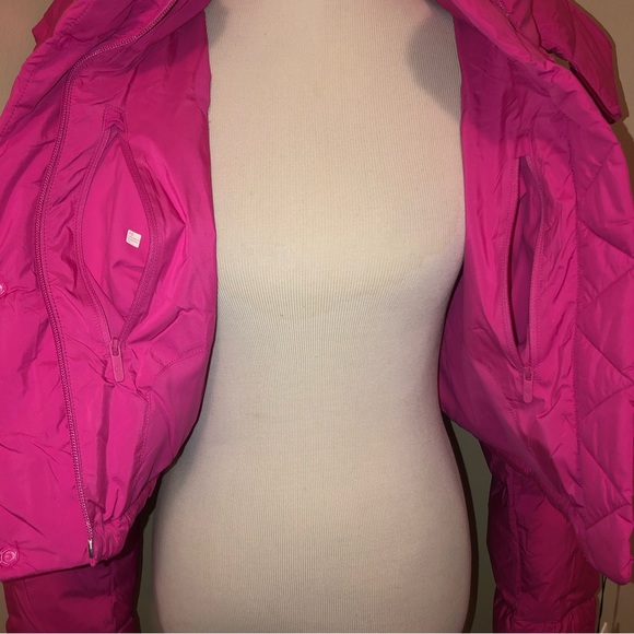 Lululemon NWT Sonic Pink,Wunder Puff Super Cropped Down Jacket,Size-10 - Picture 14 of 16